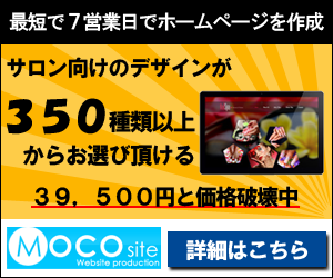 美容室向けのホームページ制作が39,500円